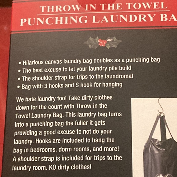 NWT Throw In the Towel Punching Laundry bag - Picture 3 of 5